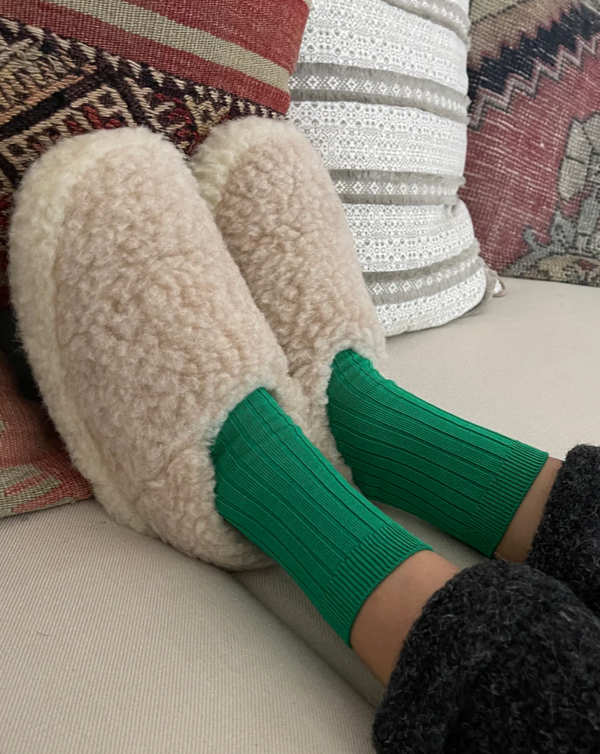 Kelly green her socks 