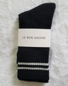 le bon shoppe boyfriend socks noir