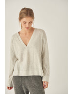 designer society ure sweater gris claro