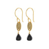 hopeful earrings onyx gold