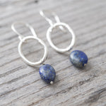 Graceful  Earrings - Lapis Lazuli silver