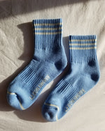 le bon shoppe girlfriend socks parisian blue