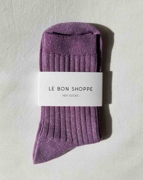 le bon shoppe her socks lilac