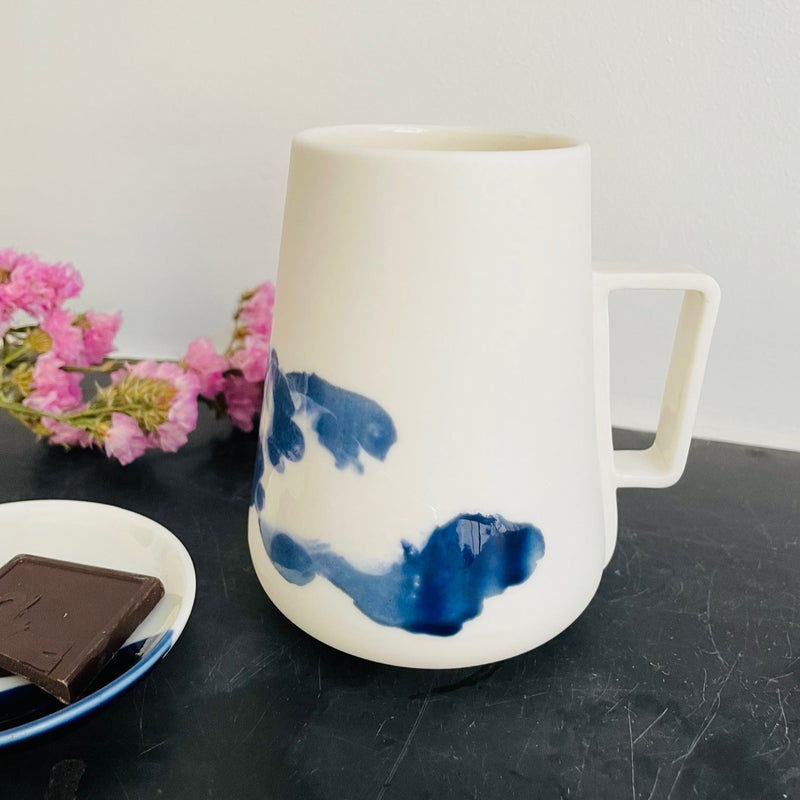 mug coffeemug blue porcelain